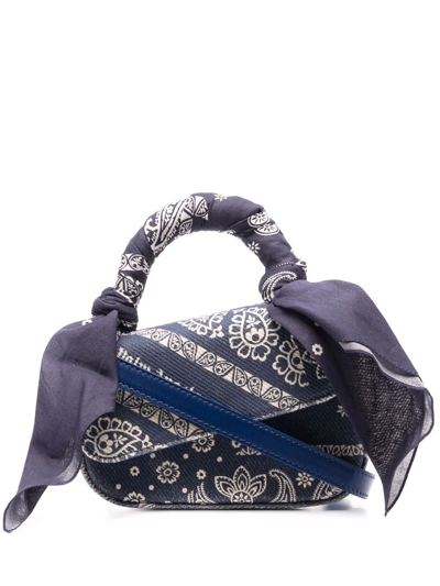 Palm Angels Mini Crash Tote Bag In Weiss