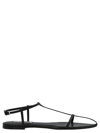 Jil Sander 10mm Leather T-bar Sandals In Black