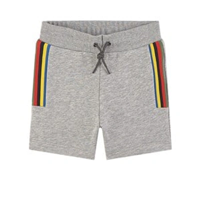 Paul Smith Junior Kids' Zebra-patch Knee-length Shorts In Grey
