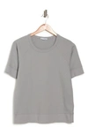 James Perse Short Sleeve Sweater In Foil