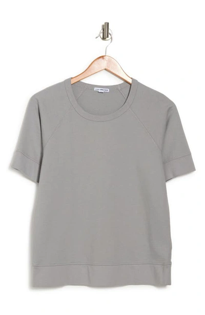 James Perse Short Sleeve Sweater In Foil