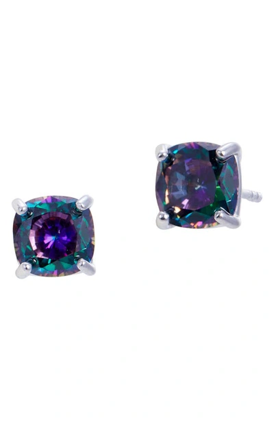 Savvy Cie Jewels Sterling Silver Mystic Topaz Stud Earrings In Green