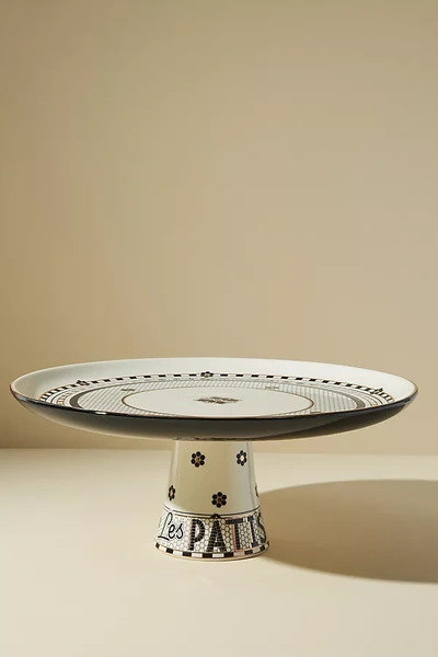 Anthropologie Bistro Tile Cake Stand In Black