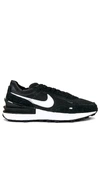 Nike Waffle One Suede And Leather-trimmed Mesh Sneakers In Black  White & Orange