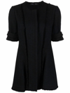Proenza Schouler Raw Edge Tweed Short-sleeve Jacket In Black