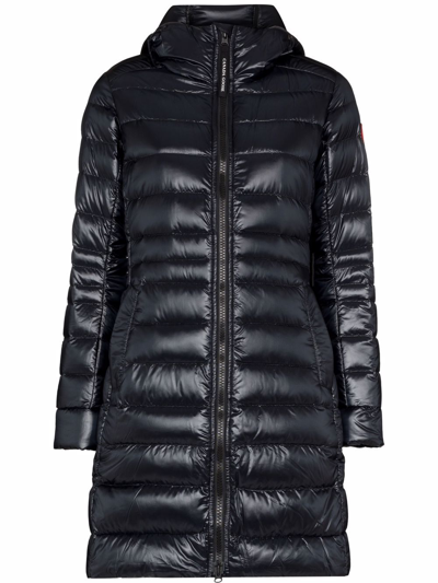 Canada Goose Cypress Hooded Quilted Shell Down Jacket In Black