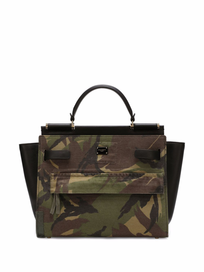 Dolce & Gabbana Sicily 62 Soft Top-handle Bag In Green