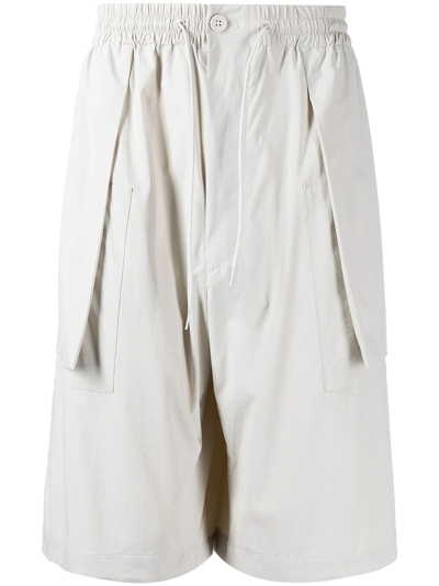 Y-3 Drawstring-waist Knee-length Shorts In Nude