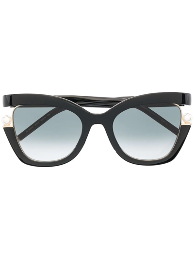 Carolina Herrera Oversized Sunglasses In Black
