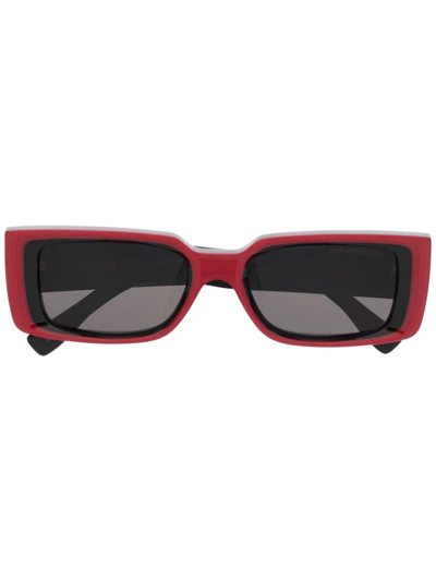 Cutler And Gross Rectangle-frame Sunglasses In Red