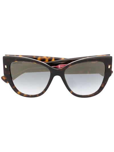 Dsquared2 Oversized Sunglasses In Brown