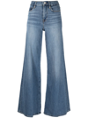Frame Le Palazzo High-rise Wide-leg Organic Jeans In Orlena