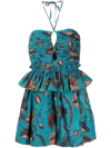 ULLA JOHNSON ISIDRO FLORAL-PRINT PLAYSUIT