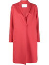 Fabiana Filippi Concealed Midi Coat In Rot