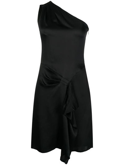 Pre-owned Gucci One-shoulder Knot Detail Dress In Black