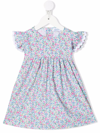 Siola Empire-line Rose-print Tunic In Green