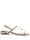 Burberry Emily Sandals In Brown
