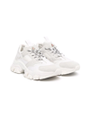 MONCLER LEATHER-PANELLED SNEAKERS