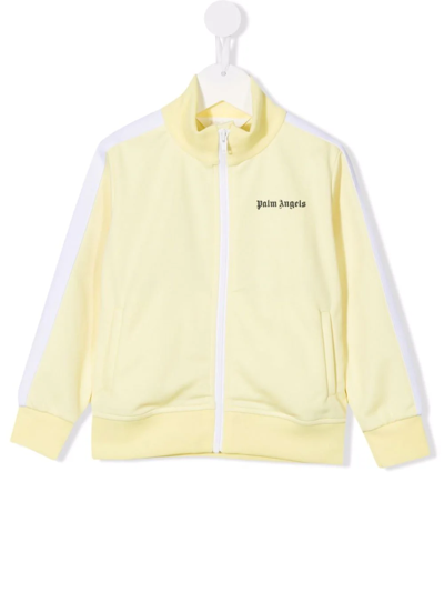 Palm Angels Kids' Chest Logo-print Detail Jacket In Yellow