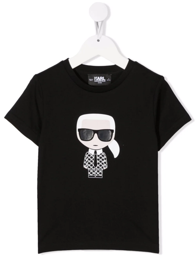 Karl Lagerfeld Kids' Black Cotton T-shirt