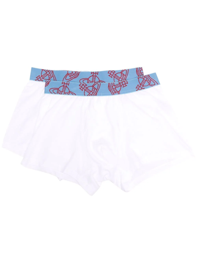 Vivienne Westwood Orb-print Organic-cotton Boxers In White