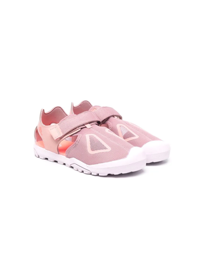 Adidas Originals Kids' Touch-strap Low-top Trainers In Pink