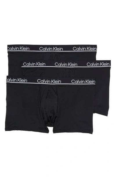 Calvin Klein 3-pack Low Rise Trunks In 001 Black