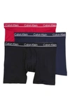 Calvin Klein 3-pack Boxer Briefs In 0cq Blk/ Shrl/ Sc