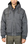Hawke And Co Cotton 4 Pocket Hooded Jacket In Dark Ebony
