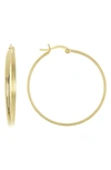 Argento Vivo 14k Gold Plated Sterling Silver 38mm Click-in Hoop Earrings In Gold
