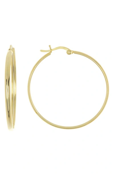 Argento Vivo Sterling Silver 14k Gold Plated Sterling Silver 38mm Click-in Hoop Earrings