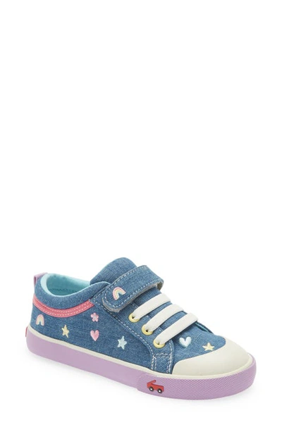 See Kai Run Kristin Embroidered Sneaker In Blue