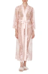 Rya Collection Darling Sheer Lace Robe In Petal Pink
