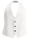 Ann Demeulemeester Womens White Other Materials Top In White