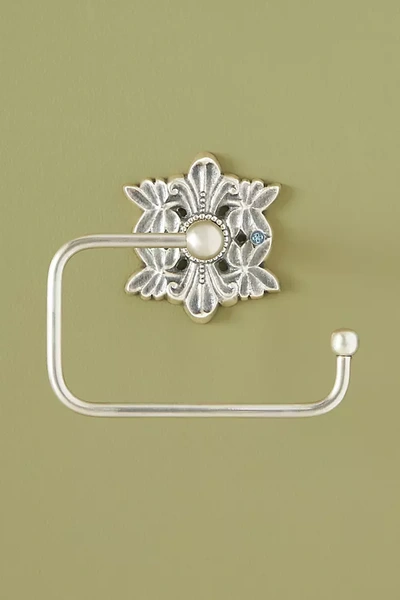 Anthropologie Primrose Toilet Paper Holder In Silver