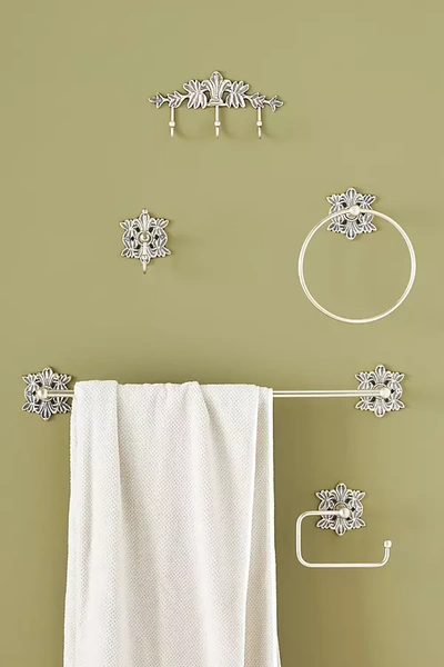 Anthropologie Primrose Towel Bar In Silver