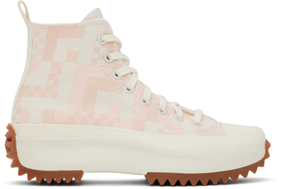 Converse Pink Run Star Hike Sneakers In Egret/pink Clay/stor