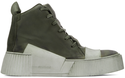 Boris Bidjan Saberi Ssense Exclusive Khaki Bamba 1.1 Sneakers In Military Green