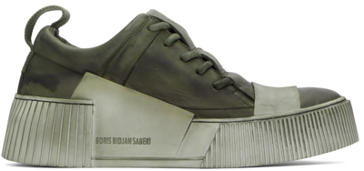 Boris Bidjan Saberi Ssense Exclusive Khaki Bamba 2.1 Sneakers In Military Green