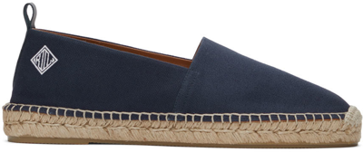 Ralph Lauren Purple Label Bowsworth Logo-embroidered Canvas Espadrilles In Blue