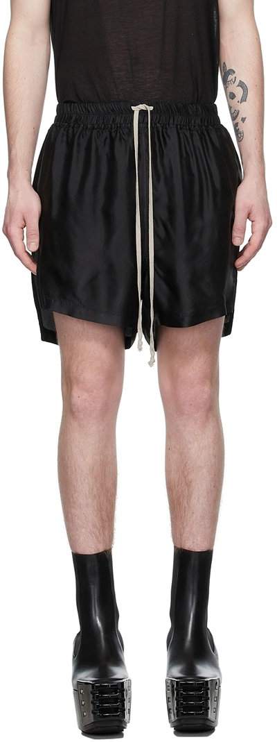 Rick Owens Phleg Drawstring-waist Shorts In Black