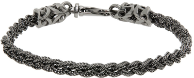 Emanuele Bicocchi Black Tiny Braided Bracelet