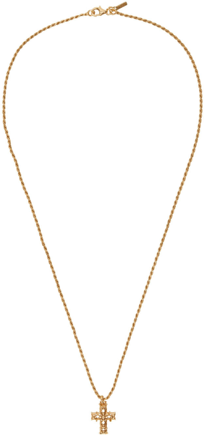 Emanuele Bicocchi Gold Medium Cross Necklace