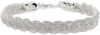 EMANUELE BICOCCHI SILVER FLAT BRAIDED BRACELET