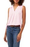 Vince Camuto Rumpled Satin Blouse In Pink Horizon
