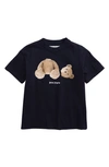 Palm Angels Boys Navy Kids Bear-print Cotton T-shirt 4-10 Years 10 Years In Blue
