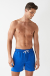 Reiss Wave Plain Drawstring Swim Shorts In Bright Blue