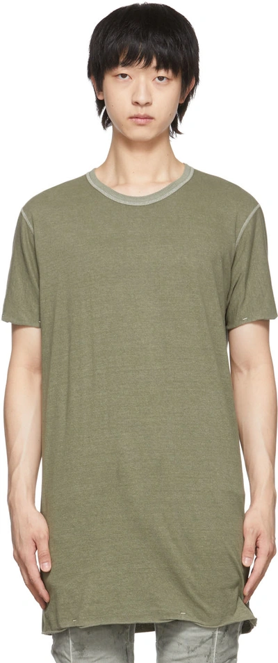 Boris Bidjan Saberi Ssense Exclusive Khaki Cotton T-shirt In Military Green