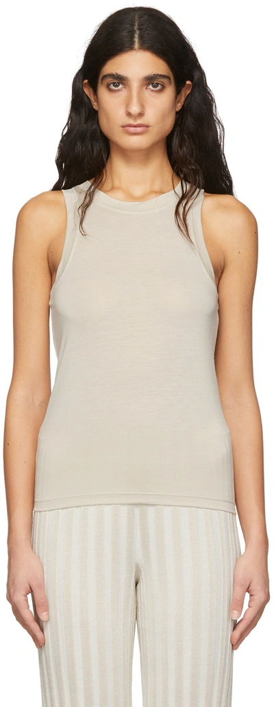 House Of Dagmar Taupe Camelia Tank Top In Stone
