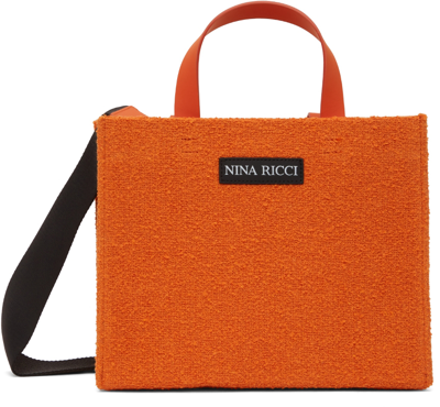 Nina Ricci Orange Bouclé Shoulder Bag In U6468 Orange